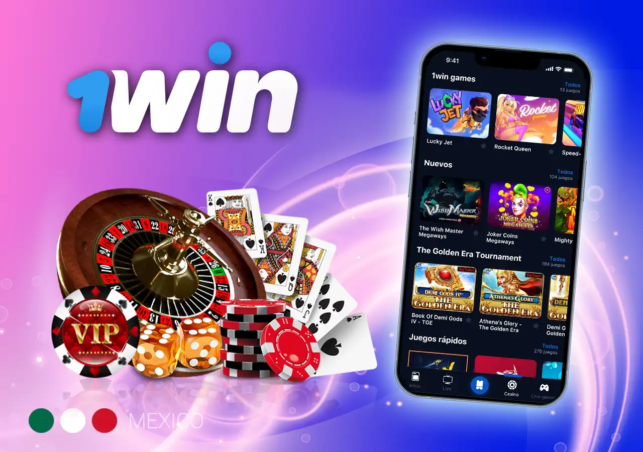 La aplicación también ofrece una amplia selección de juegos de casino en 1win.