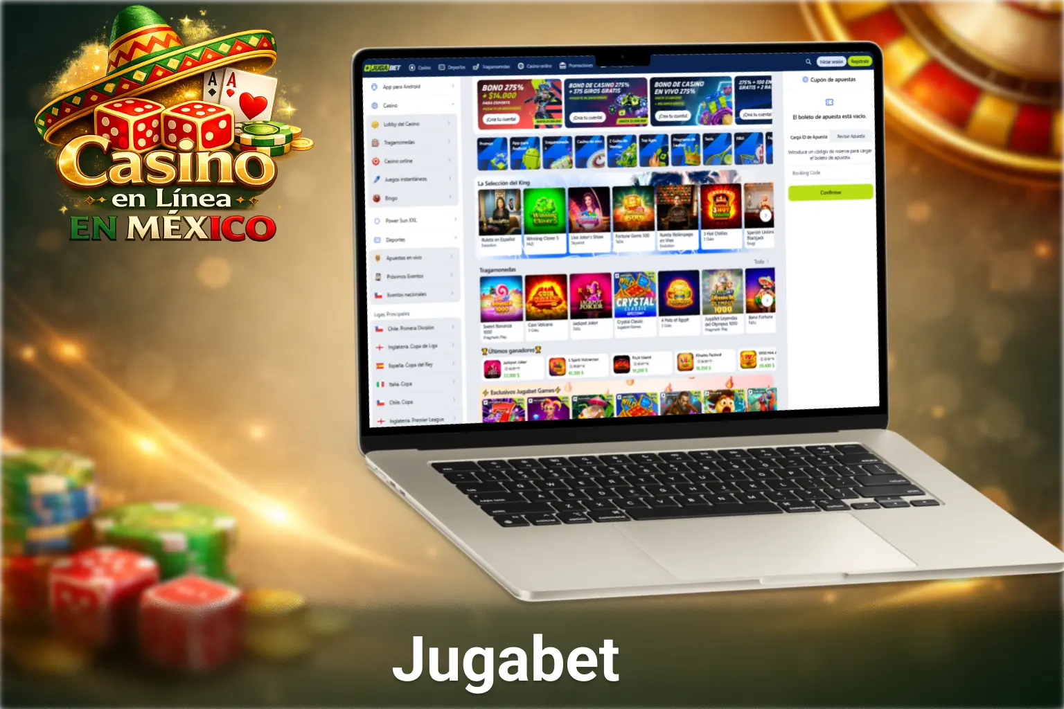 Casino en línea Jugabet en México con juegos de tragamonedas, casino en vivo y apuestas deportivas